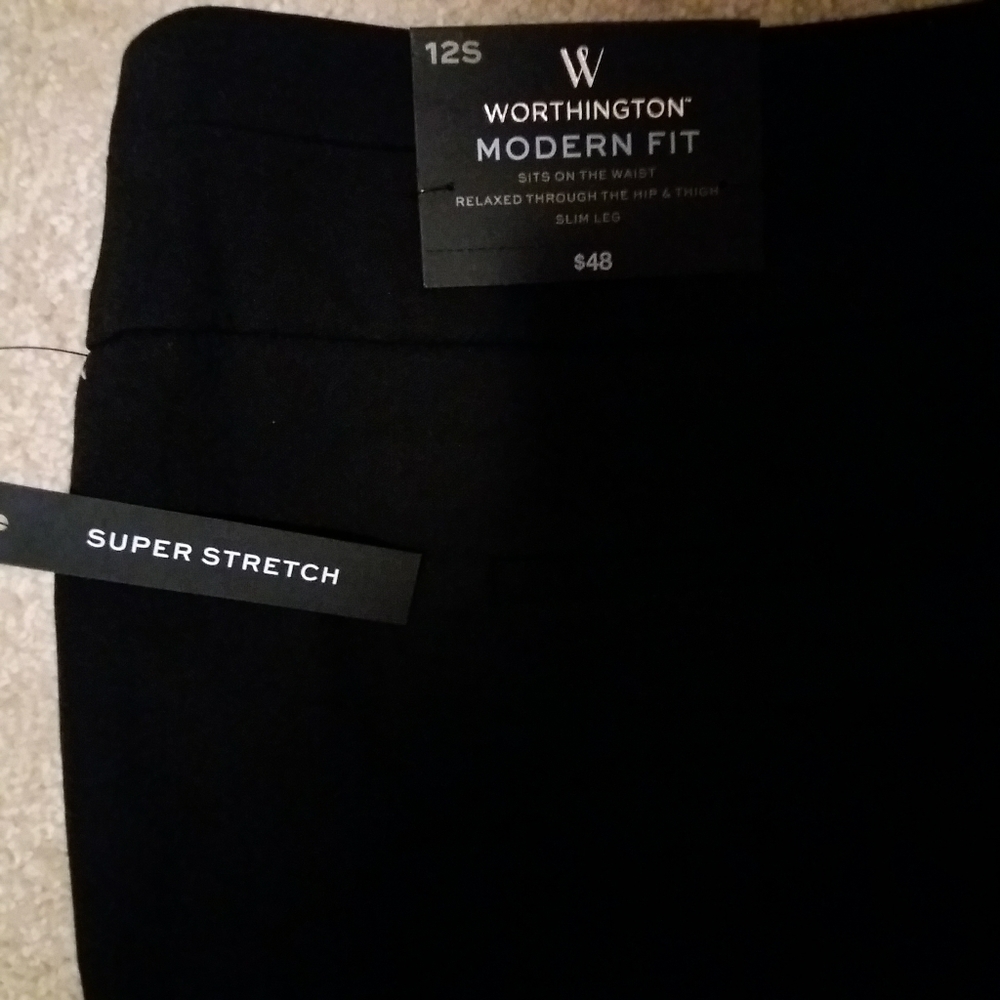 Worthington modern fit super stretch women's dress pants. 12 SHORT - Picture 3 of 6